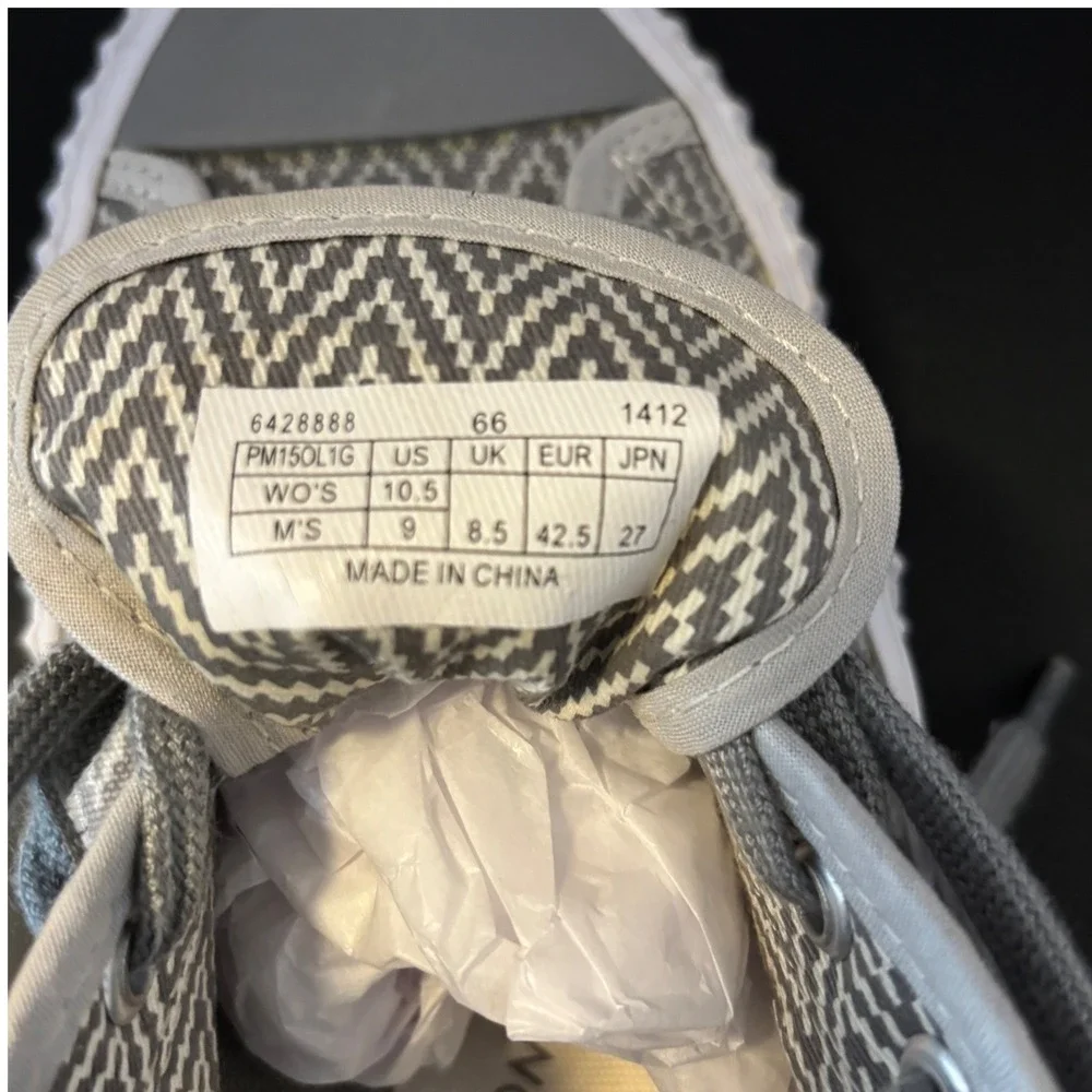 PF Flyers Center Lo Size 10.5 Womens Grey Herringbone Canvas Sneakers